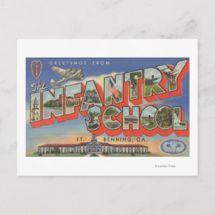 Carte Postale Ft. Benning, Géorgie - École d'infanterie