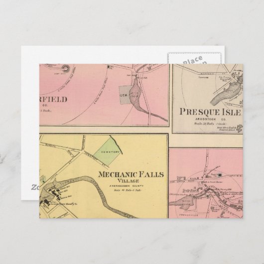 Carte Postale Ft Fairfield, Presque Isle, Caribou (Devant / Derrière)