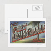 Carte Postale Ft. Lauderdale, Floride - Grandes scènes de lettre (Devant / Derrière)