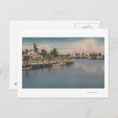 Carte Postale Ft. Lauderdale, Floride - Scène du canal (Devant / Derrière)