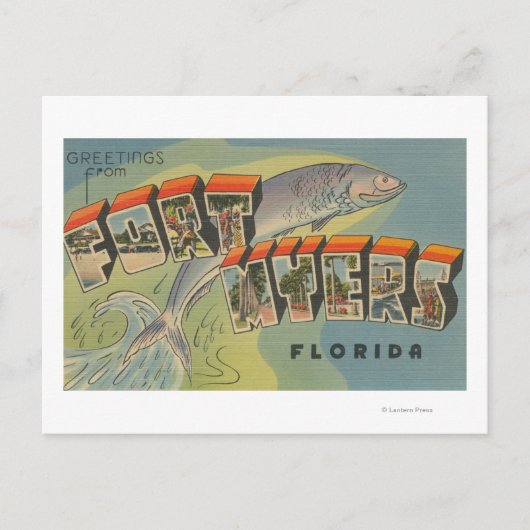 Carte Postale Ft. Myers, Floride - Scènes de grandes lettres (Devant)