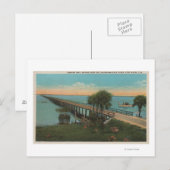 Carte Postale Ft. Myers, Floride - Vue du pont du sentier Tamiam (Devant / Derrière)