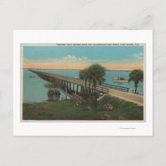 Carte Postale Ft. Myers, Floride - Vue du pont du sentier Tamiam (Devant)