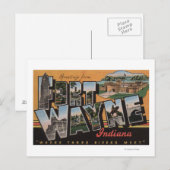 Carte Postale Ft. Wayne, Indiana - Scènes de grandes lettres (Devant / Derrière)