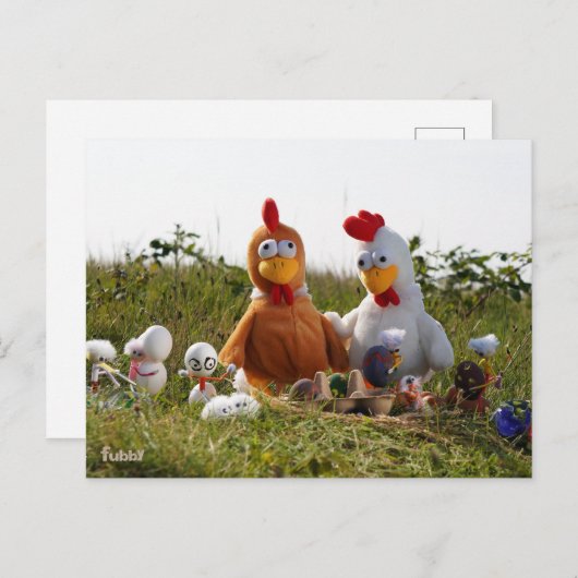 Carte Postale Fubby's peint les oeufs de poule, Vrot Pase (Devant / Derrière)