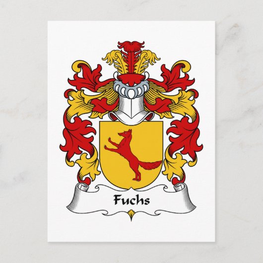 Carte Postale Fuchs Family Crest (Devant)