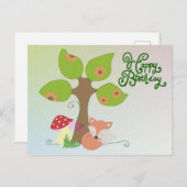 Carte Postale Fuchs non terme Baum (Devant / Derrière)