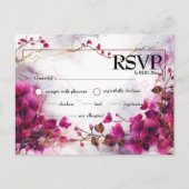 Carte Postale Fuchsia Enchantement : Aquarelle (Devant)