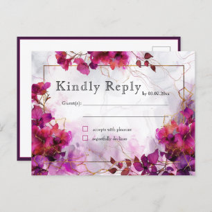 Carte Postale Fuchsia Enchantement : Aquarelle