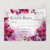 Carte Postale Fuchsia Enchantement : Aquarelle (Devant)