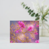 Carte postale Fuchsia et Gold Florals (Debout devant)