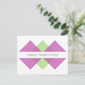 Carte postale Fuchsia Green Geometry Trim Table (Debout devant)