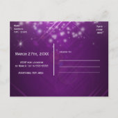 Carte postale Fuchsia Purple Sparkle Club Vibe PAR (Dos)