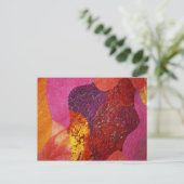 Carte Postale Fuchsia rose orange et violet courtepointe (Debout devant)