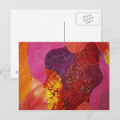 Carte Postale Fuchsia rose orange et violet courtepointe (Devant / Derrière)