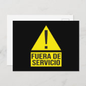 Carte Postale Fuera de Servicio (Devant / Derrière)