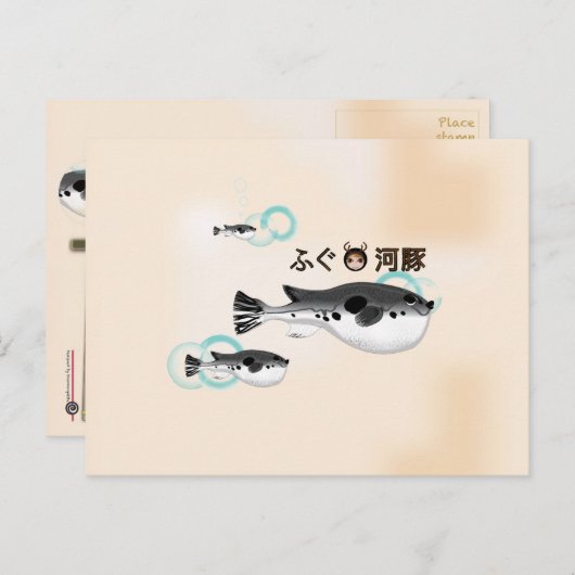 Carte postale Fugu Puffer Fish (Devant / Derrière)