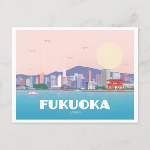 Carte Postale Fukuoka Japan Pastel Travel