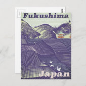 Carte Postale Fukushima, affiche de voyage japonaise (Devant / Derrière)