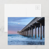 Carte Postale Full moon over pier, Californie (Devant / Derrière)