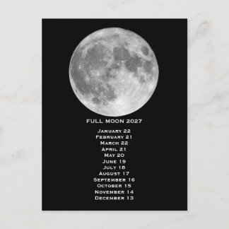 Carte Postale Full Moon Phases 2027