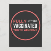 Carte Postale fully vaccinated, vaccinated, vaccine, end IT (Devant)