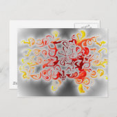 Carte Postale Fumée et flammes (Devant / Derrière)