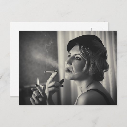 Carte Postale Fumée rétro (Devant / Derrière)