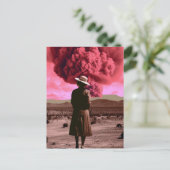Carte Postale Fumée rose dystopie vintage (Debout devant)