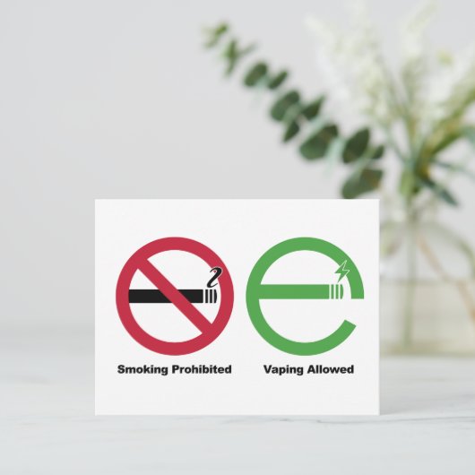 Carte Postale Fumer interdit. Vapage autorisé (Debout devant)