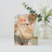 Carte Postale Fumer le chat (Debout devant)