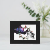 Carte Postale Fumer le papillon loup floral (Debout devant)