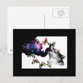 Carte Postale Fumer le papillon loup floral (Devant / Derrière)