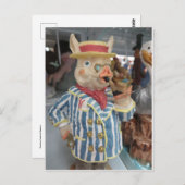 Carte Postale Fumer le porc (Devant / Derrière)