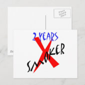 Carte Postale Fumeur X rouge de 2 ans (Devant / Derrière)