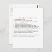 Carte Postale Fumeurs 12 étapes (Devant / Derrière)