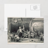 Carte Postale Fumeurs chinois d'opium, de 'Chine dans une série (Devant / Derrière)