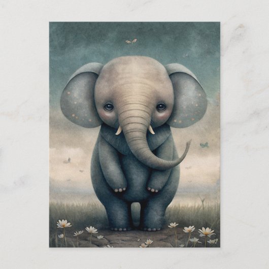 Carte postale Fun Baby Elephant (Devant)
