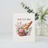 Carte Postale Fun bakery bread add message business name  (Debout devant)