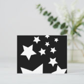 Carte Postale Fun Black et White Star Design (Debout devant)