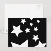 Carte Postale Fun Black et White Star Design (Devant / Derrière)