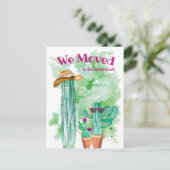 Carte Postale Fun Cactus We Moved Southwest Faire-part (Debout devant)