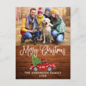 Carte Postale Fun Calliage Noël Bois Rouge Camion Photo (Devant)