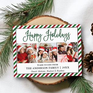 Carte Postale Fun Calligraphy 3 Photo Holiday Parties scintillan