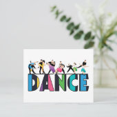 Carte Postale Fun & Colorful Striped Dancers Dance (Debout devant)