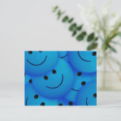 Carte Postale Fun Cool Happy Blue Faces (Debout devant)