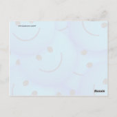 Carte Postale Fun Cool Happy Blue Faces (Dos)