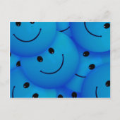 Carte Postale Fun Cool Happy Blue Faces (Devant)