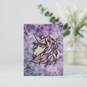 Carte Postale Fun cute unicorn art unicorns design (Debout devant)