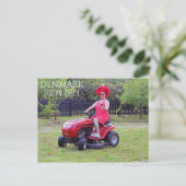 Carte Postale Fun Danemark Tractor Queen Postcard! (Debout devant)